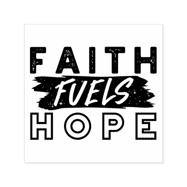 Sello Automático Faith Fuels Hope Quote – Uplifting Christian Art (Diseño)