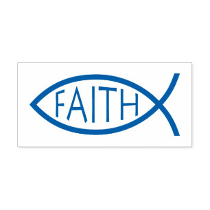 Sello Automático FAITH Ichthus   Símbolo cristiano de pescado