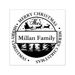 Sello Automático Family Merry Christmas Santa