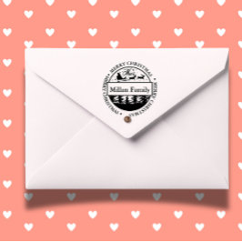 Sello Automático Family Merry Christmas Santa