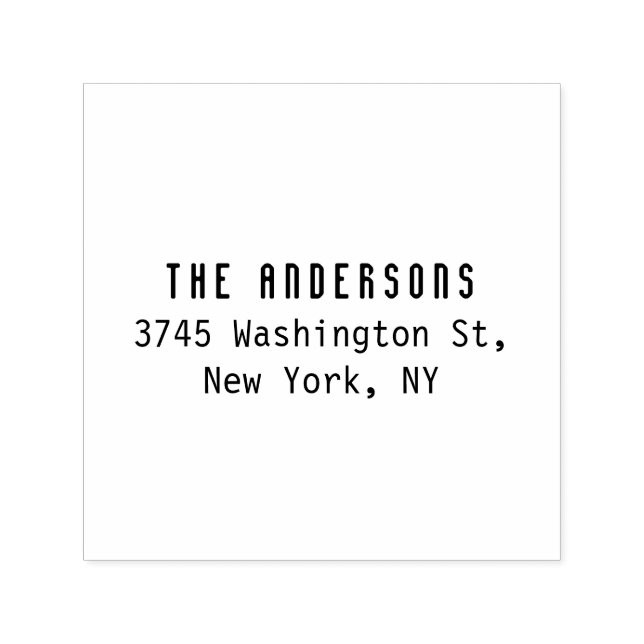 Sello Automático Family Name Modern Plain Professional Black White (Diseño)