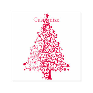 Sello Automático Fancy Gold Christmas Tree Thunder_Cove