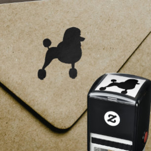 Sello Automático Fancy Standard Poodle Silhouette