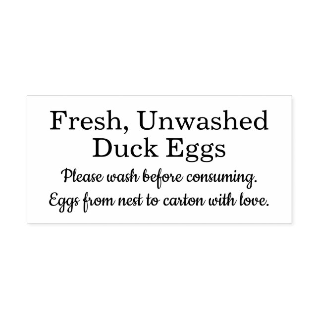 Sello Automático Farm Fresh Unwashed Duck Eggs Carton (Diseño)