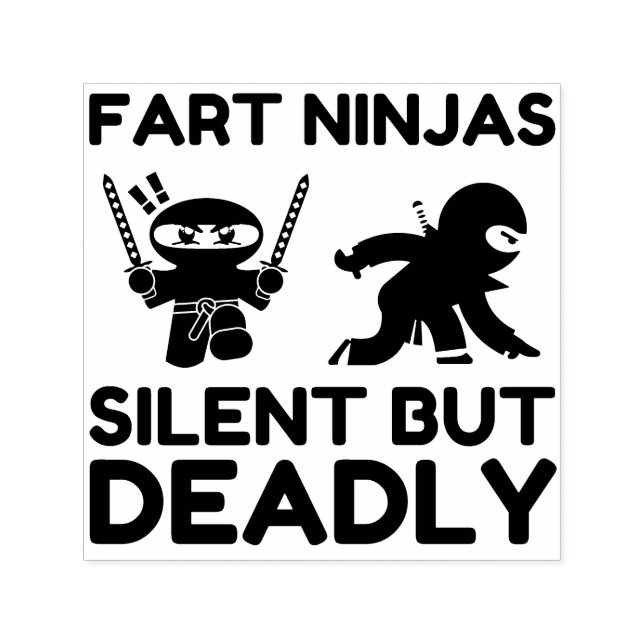 Sello Automático Fart Ninjas silencioso pero mortal (Diseño)