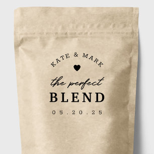 Sello Automático Favor de café de boda The Perfect Blend moderno