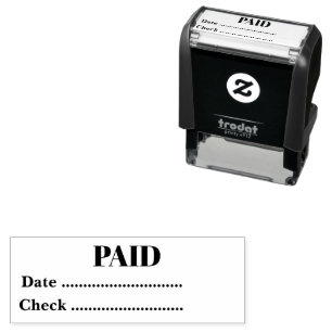 Sello Automático FECHA alta pagada Número de cheque Negocio general