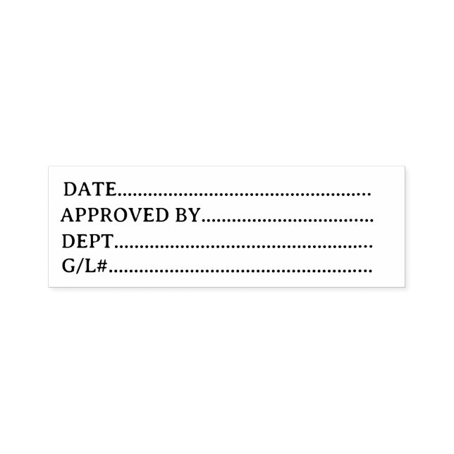 Sello Automático Fecha aprobada por libro mayor general del departa (Diseño)