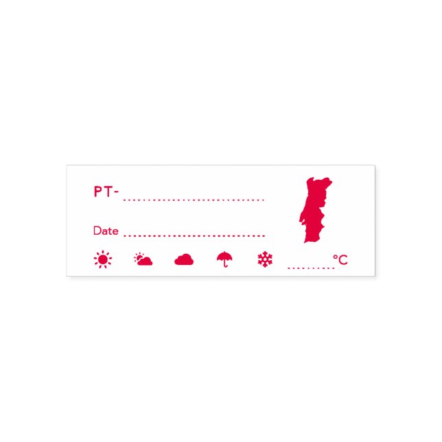 Sello Automático Fecha meteorológica de Posttravesía ID PT Portugal (Diseño)