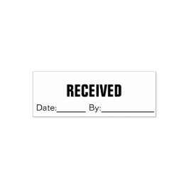 Sello Automático Fecha RECIBIDA Por Plantilla De Texto Empresarial