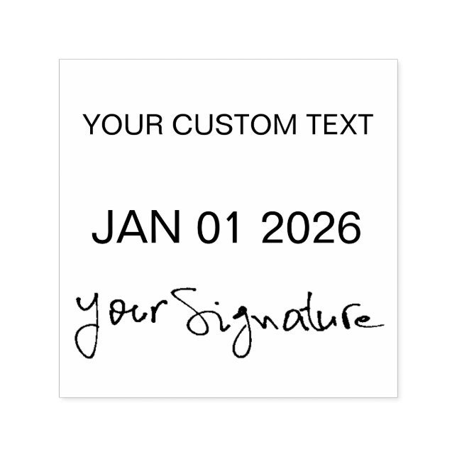 Sello Automático Fechador de Entintado Automático con Texto Persona (Diseño)
