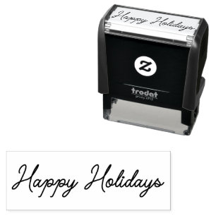 Sello Automático Felices Fiestas Caligrafía Script Simple