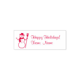 Sello Automático Felices fiestas Snowman navidad trucos de regalos