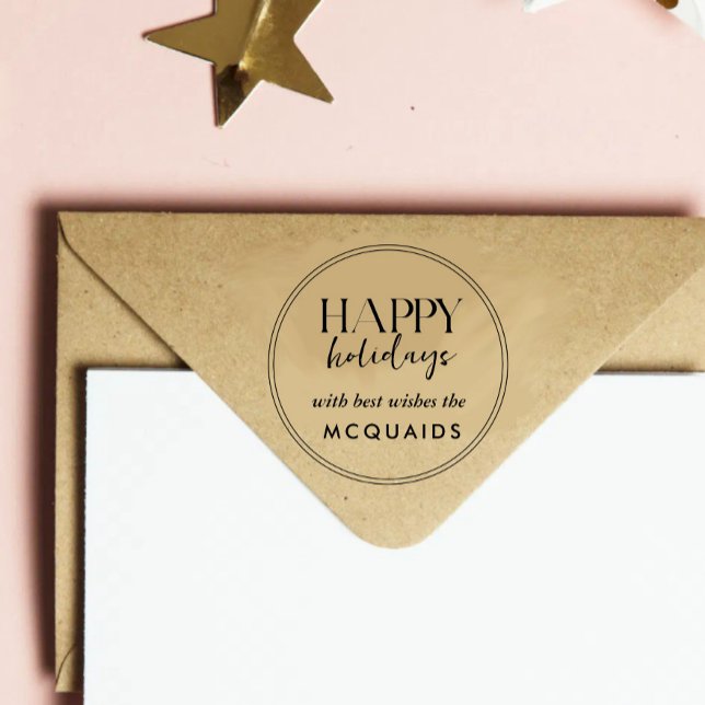 Sello Automático Felices vacaciones de apellido (Subido por el creador)