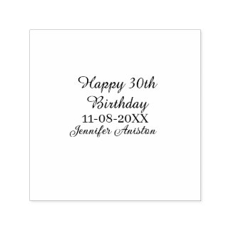 Sello Automático Feliz 30 cumpleaños agregar fecha elegante simple