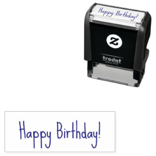 Sello Automático ¡Feliz Cumpleaños! Texto con estilo de letra manus