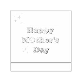 Sello Automático Feliz día de las madres. Caligrafía simple en oro