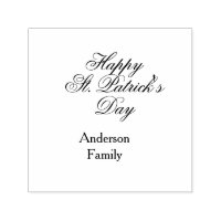 Feliz día de San Patricio apellido familia verde m