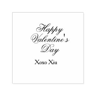 Sello Automático Feliz día de San Valentín rosa morado xoxo amor no