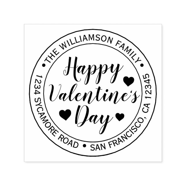 Sello Automático Feliz discurso de vuelta del día de San Valentín (Diseño)