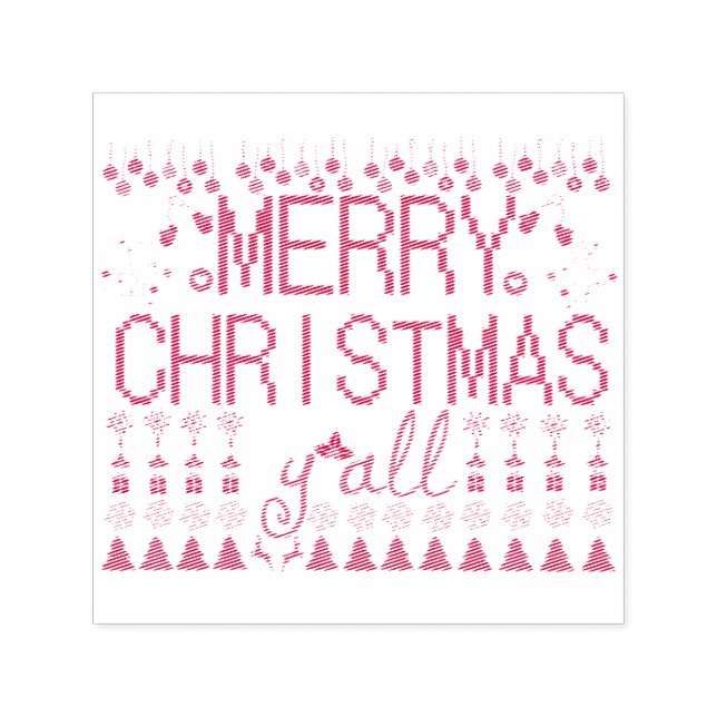 Sello Automático Feliz Navidad a Todos, Suéter Feo (Diseño)