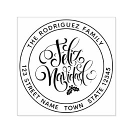 Sello Automático Feliz Navidad, dirección circular