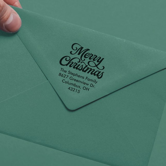 Sello Automático Feliz Navidad dirección de devolución simple (Subido por el creador)