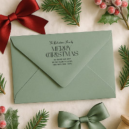 Sello Automático Feliz Navidad Dirección de Retorno Familia