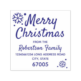 Sello Automático Feliz Navidad Elegante dirección de regreso de cop