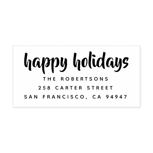 Sello Automático Feliz Navidad moderna personalizada (Diseño)