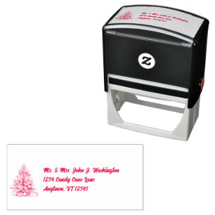 Sello Automático Feliz Navidad Regreso personalizado de árbol de Na