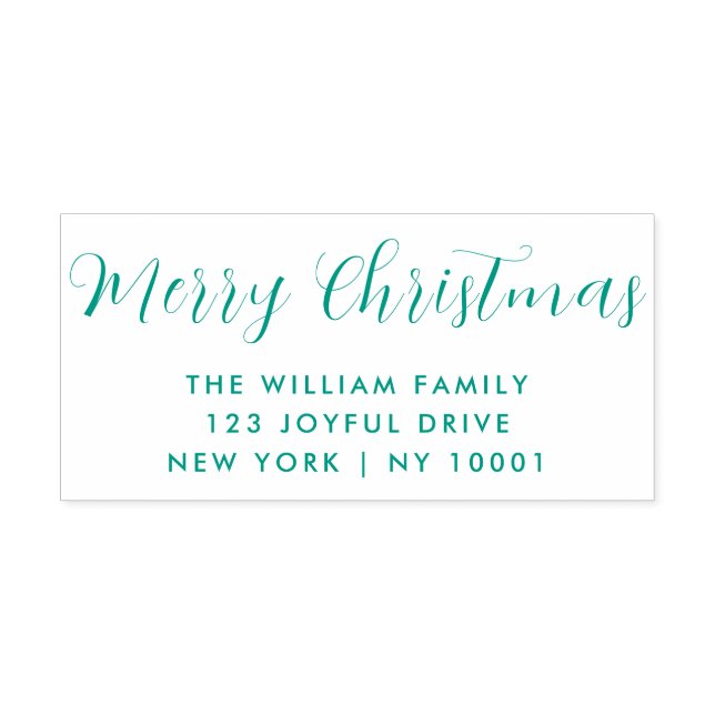 Sello Automático Feliz Navidad Tipografía Verde (Diseño)