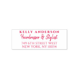Sello Automático Feminine Typography Business Name Hairdresser