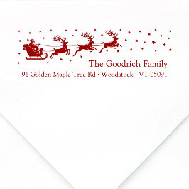 Sello Automático Festiva dirección de regreso de Navidades de Santa
