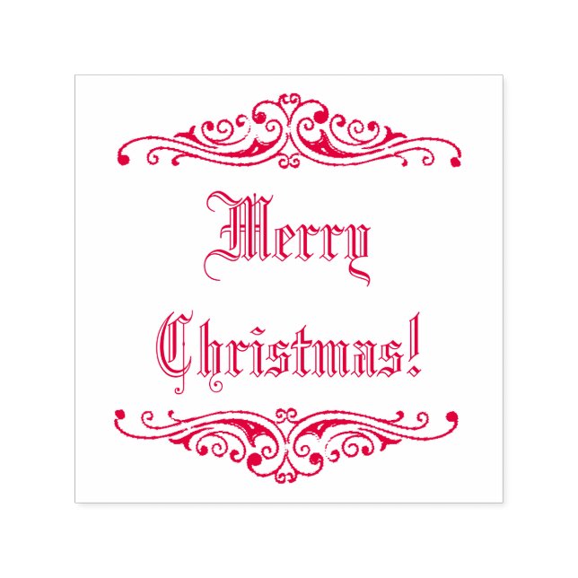 Sello Automático Festividad de la Vieja Tinta Roja Saludo Feliz Nav (Diseño)