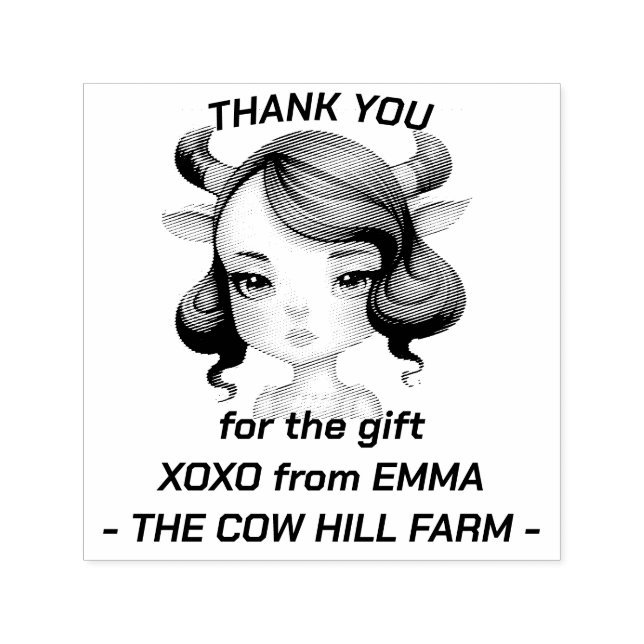 Sello Automático Fiesta chica de vaca (Diseño)