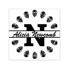 Sello Automático Firma, diamantes y monograma