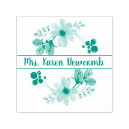 Sello Automático Firma floral