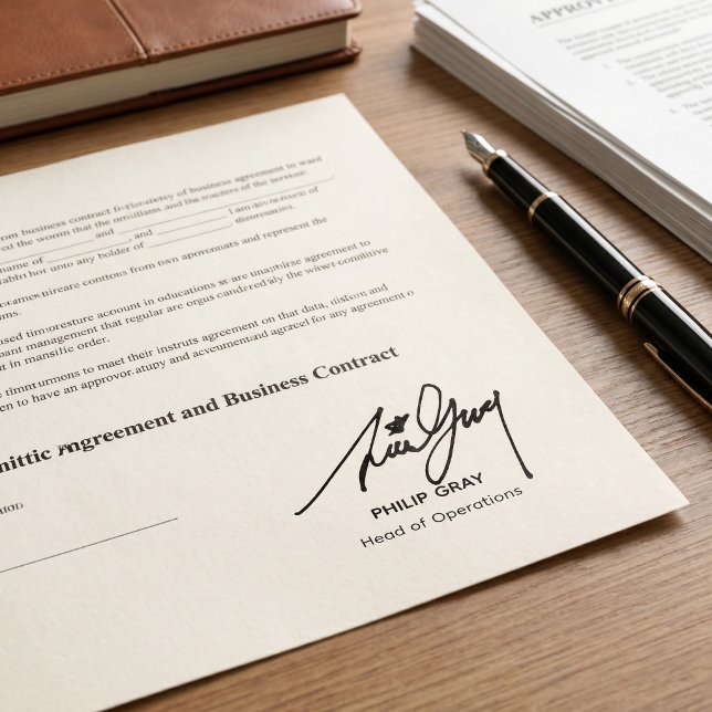 Sello Automático Firma manuscrita personalizada y título del cargo  (Subido por el creador)