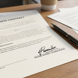 Sello Automático Firma manuscrita personalizada y título del cargo