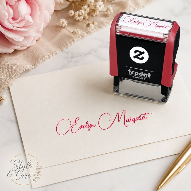 Sello Automático Firma personalizada profesional personalizada (Professional Custom Signature Personalized Self-inking Stamp)