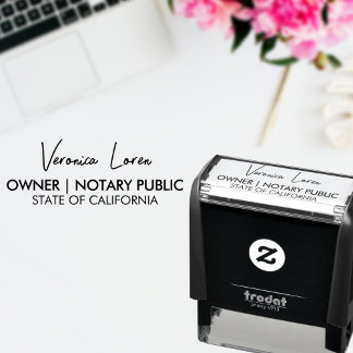 Sello Automático Firma y título de escritura notarial mínima modern