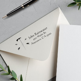 Sello Automático Flechas cruzadas y hacha personalizada