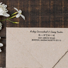 Sello Automático Flechas y dirección románticas cardíacas