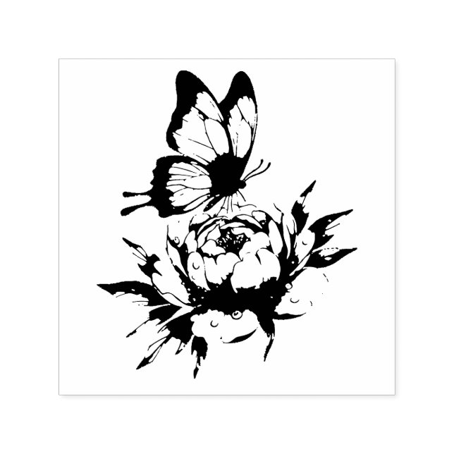 Sello Automático Flor (Diseño)