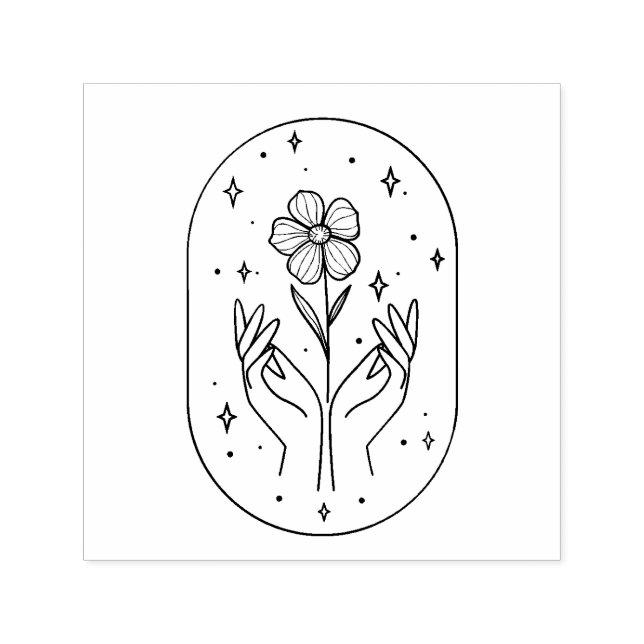 Sello Automático Flor (Diseño)