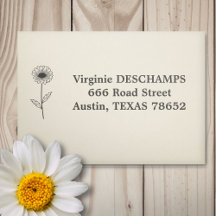 Flor de arte de la línea de margarita botánica