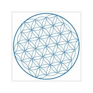 Sello Automático Flor de la Vida Holográfica Geometría Sagrada