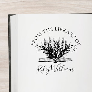 Sello Automático Flor de Lavanda Crece de Exlibris