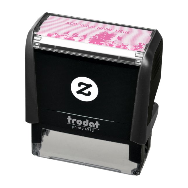 Sello Automático flor de mármol rosa (Producto)